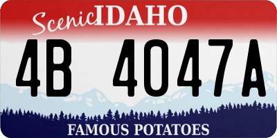ID license plate 4B4047A