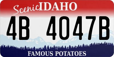 ID license plate 4B4047B