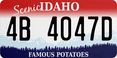 ID license plate 4B4047D