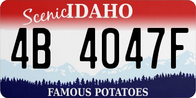 ID license plate 4B4047F