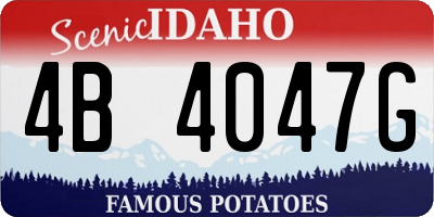 ID license plate 4B4047G