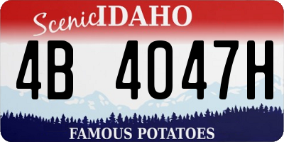 ID license plate 4B4047H