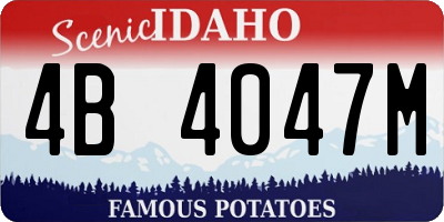 ID license plate 4B4047M
