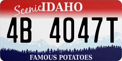 ID license plate 4B4047T