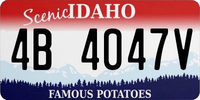 ID license plate 4B4047V