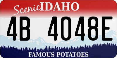 ID license plate 4B4048E