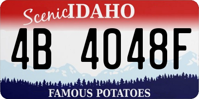 ID license plate 4B4048F