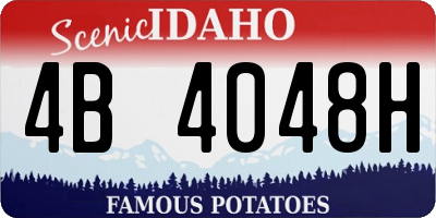 ID license plate 4B4048H
