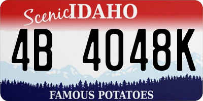 ID license plate 4B4048K