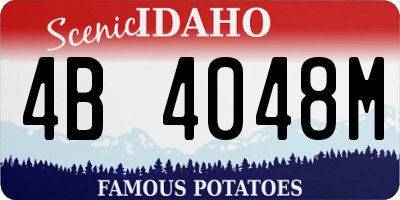 ID license plate 4B4048M