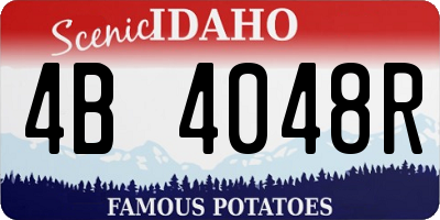 ID license plate 4B4048R