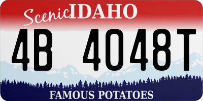 ID license plate 4B4048T
