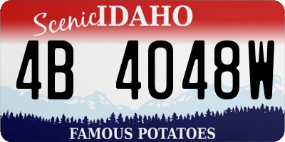 ID license plate 4B4048W