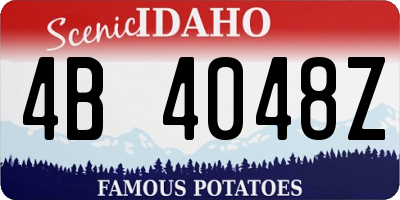ID license plate 4B4048Z