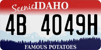 ID license plate 4B4049H