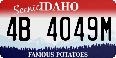 ID license plate 4B4049M