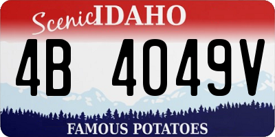 ID license plate 4B4049V
