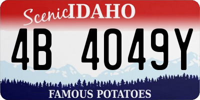 ID license plate 4B4049Y