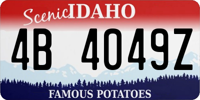 ID license plate 4B4049Z