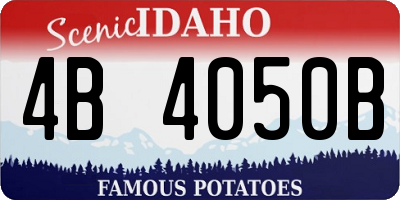 ID license plate 4B4050B