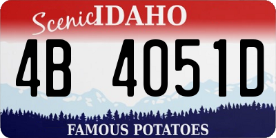 ID license plate 4B4051D