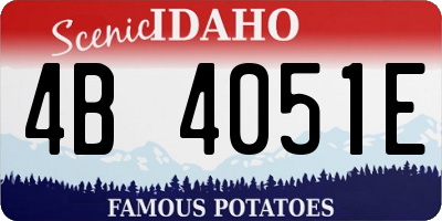ID license plate 4B4051E