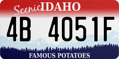 ID license plate 4B4051F