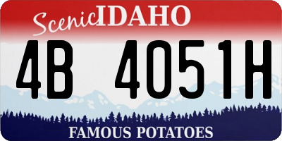 ID license plate 4B4051H