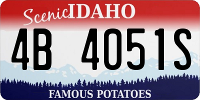 ID license plate 4B4051S