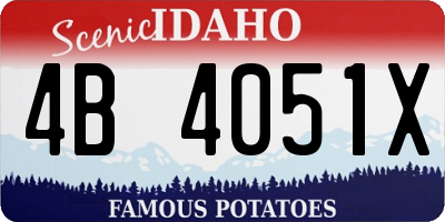 ID license plate 4B4051X