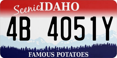 ID license plate 4B4051Y