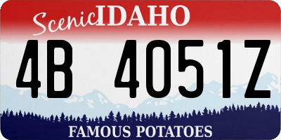 ID license plate 4B4051Z
