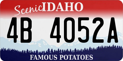 ID license plate 4B4052A