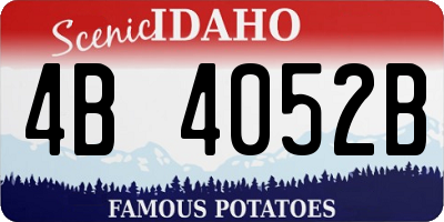 ID license plate 4B4052B