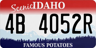 ID license plate 4B4052R
