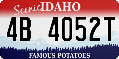 ID license plate 4B4052T