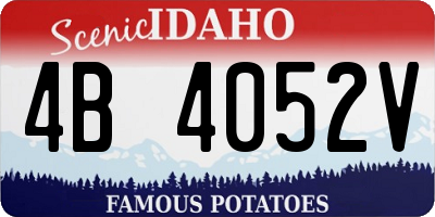 ID license plate 4B4052V