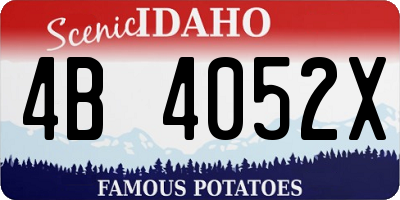 ID license plate 4B4052X