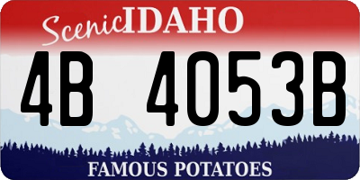 ID license plate 4B4053B