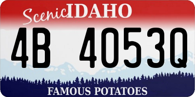 ID license plate 4B4053Q