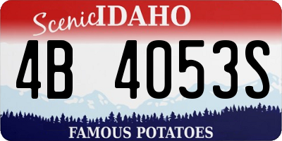 ID license plate 4B4053S