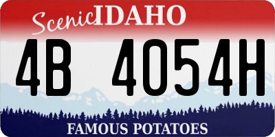 ID license plate 4B4054H