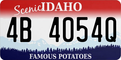 ID license plate 4B4054Q