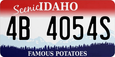 ID license plate 4B4054S
