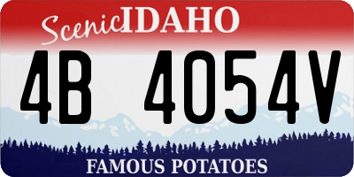 ID license plate 4B4054V