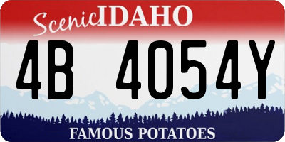 ID license plate 4B4054Y