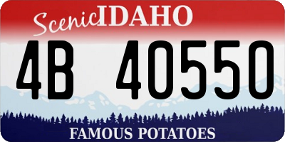 ID license plate 4B4055O