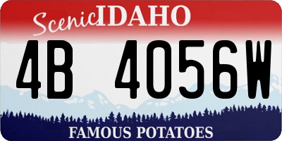 ID license plate 4B4056W