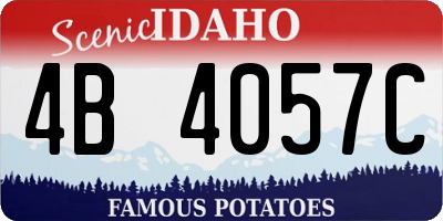 ID license plate 4B4057C