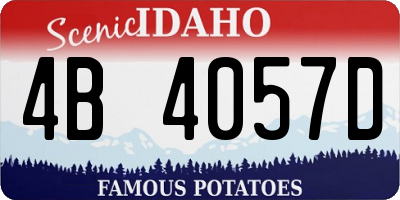 ID license plate 4B4057D